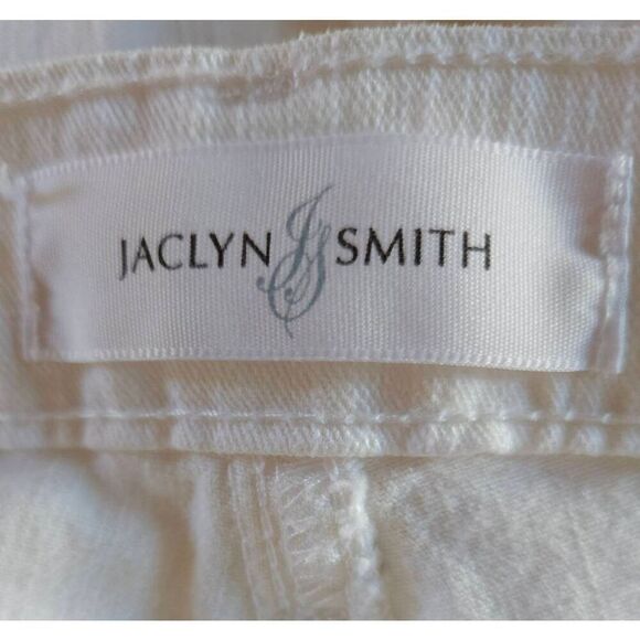 Jaclyn Smith Straight Leg Jeans White 10 Short - Picture 3 of 5